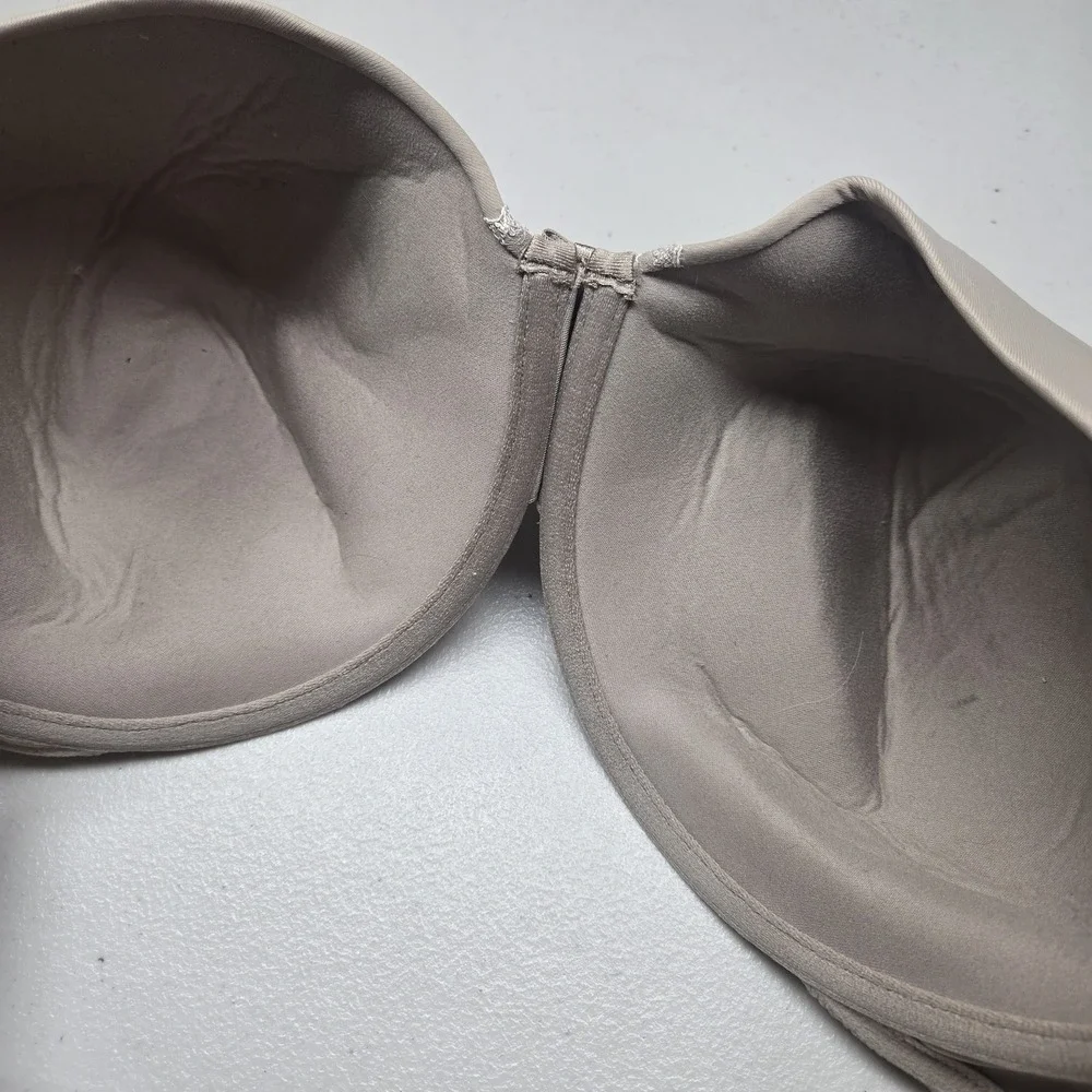 Vanity Fair Women Bra 40DD Beige T Shirt Underwired‎ Lace Strap